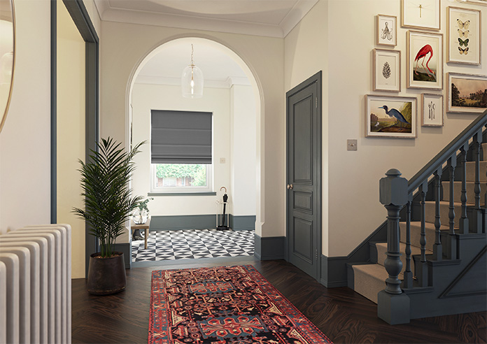 Lyra, Victoria Grey - Motorised Roman Blind - Image 6